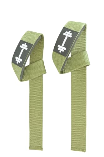 Professional Weight Lifting Straps | Bodybuilding, Powerlifting, Strength Training, Gym Workout - color: Army Green