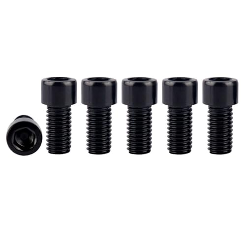 6Pcs Bike Screws M6x10 12 16 18 20 25 30 35mm Stainless Steel Socket Head Cap Allen Hex Bolt (Black, M6 x12mm) - color: Black, size: M6 x12mm