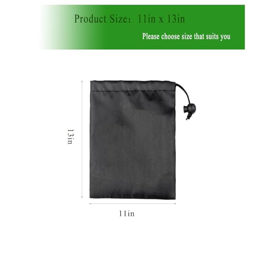 6-Pack Nylon Drawstring Bags with Toggle Closure - Multi-Size Cinch Sack Set for Travel Luggage Organization, Gym Gear, Shoe Storage, and Folding Blind Cane Pouch - Ditty Bags (11 x 13 Inch) - size: 11 x 13 Inch