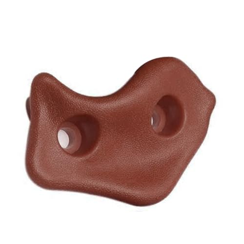 Keenso Rock Climbing Holds, PE Rock Wall Hold Set 12PCS with Screws and Wrench, Ergonomic Grip, 80kg Capacity, 12.5 X 10cm, for Indoor Outdoor Kids Adults Training - color: Brown