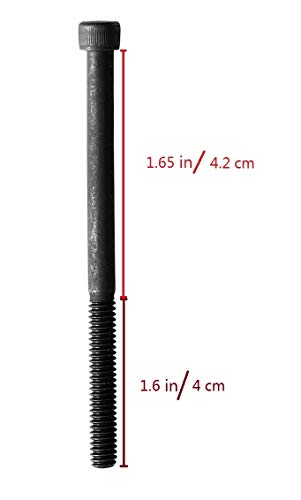 Socket Head Cap Screw, 1/4-20 x 3-1/4", Alloy Steel, Black Oxide, Hex Socket Coarse Thread, 1/4 inch Hexagonal Allen Bolt, Length: 3-1/4 inch, Full Thread (Quantity: 10) - size: 3-1/4