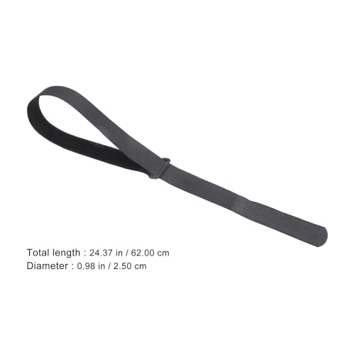 ABOOFAN 12pcs Elastic Hook and Loop Straps with Buckles 25mm X 600mm Reusable Fastening Ties Cargo Binding Belt for Yoga Mat Carrying and Drone Storage