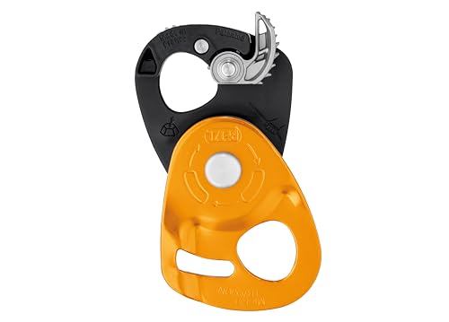 Petzl Unisex_Adult Seilrollen Micro Traxion Cable Pulley, Yellow, Standard Size