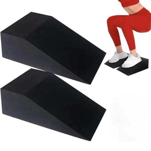 predolo 2 Pieces Squat Wedge Block EVA Foam Wedge for Bodybuilding Weightlifting