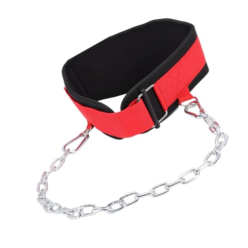 Weighted Pull Up Belt with Chain, Dip Belt for Workouts, Ergonomic & Breathable EVA Material for PullUps, Squats, Strength Training - color: L
