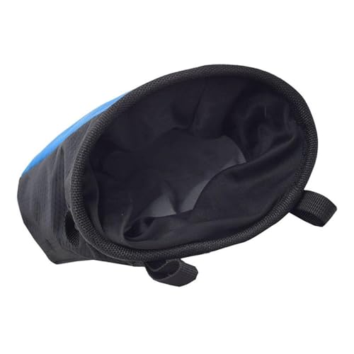 harayaa Chalk Bag Lightweight Adjustable Drawstring Pouch Non Slip Climbing Storage Resistant PVC Cloth Reusable Organizer Suitable for Bouldering - color: Black