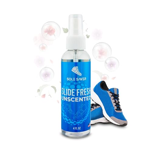 Sole Saver Slide Fresh Shoe Deodorizer Spray – Unscented Odor Eliminator for Slides, Sneakers, Boots & More – Long-Lasting, Made in USA