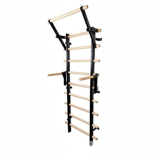 Home Gym Equipment Exercise Ladder Stall Bar Pull-Up Vertical Frame Wood With Secure Stable Construction Suitable for Climbing Lifting Mobility Fitness
