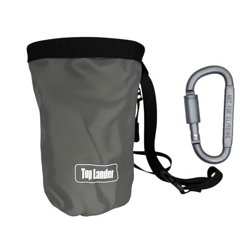 Rock Climbing Bag Anti-Slip Multifunctional Flexible | Waterproof for Climbing Bouldering Gymnastics Fitness Weight-Lifting Strongman Gym Workout Bouldering Chalk Pouch Climbing - color: Gray powder bag + D-shaped buckle