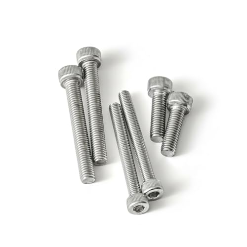 M6 x 20mm (30 Pack) Socket Head Cap Screws Bolts, 304 Stainless Steel 18-8, Allen Socket Drive, Full Thread, Bright Finish