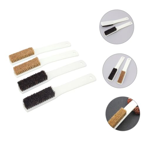 Amosfun 4Pcs Climbing Rocks Cleaning Brush with Sturdy Handle Boar Hair Bristles for Bouldering and Rock Climbing Chalk Cleaning Tool for Outdoor Sports