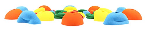 Atomik Rock Climbing Holds Set of 35 Steep Wall Holds in Assorted Bright Tones