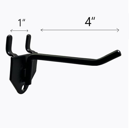 NectaCol 30 Packs 4" Long Metal Pegboard Hooks, Standard Hooks is Fit to Any Pegboard Panels - size: 4 Inch