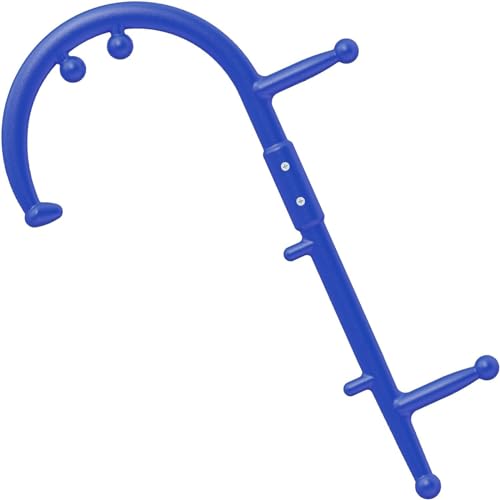 KEINE MARKE Massage Trigger Point Cane Body Deep Tissue Handheld Back, Neck, Shoulder, Leg and Feet Massager Rod, Muscle Release Tool Self Massage Hook Cane for Women & Men (Upgraded Blue) - color: 03-blue
