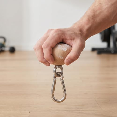 Wooden Half Sphere Grip Strengthener for Climbers, Ergonomic Hand Grip Strength Training Ball with Slip Resistant Surface and Natural Wood Texture, for Rock Climbing and Fitness