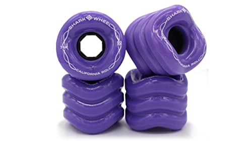 Shark Wheel 60 mm 78a Skateboard Wheels | California Roll | 4-Pack - color: Purple