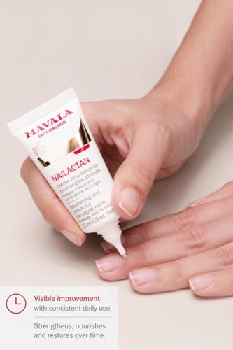 Mavala Nutritive Nail Cream Nailactan for Damaged Nails | Nail Care with Restorative Ingredients for Longer, Healthier Nails | Nail Strengthener + Hardener | 0.5 oz