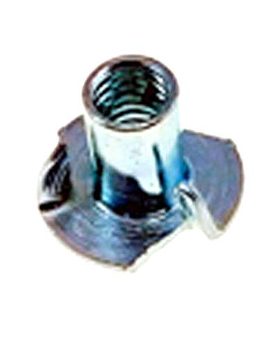 25 Pack T Nuts 5/16-18 3-Prong Zinc Plated Steel T-Nuts 5/16-18 T Slot Nut - 3 Pronged Tee T-Nut Blind Nuts x 5/8" Tee Nuts
