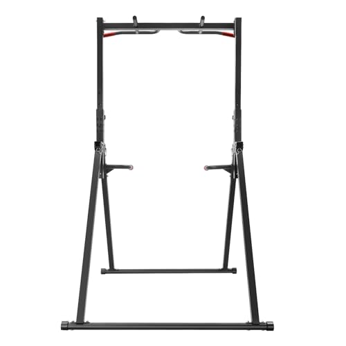 Foldable Pull Up Station, Pull Up Bar for Home, Height Adjustable, Multifunction Fitness Tower Station Strength Training Equipment for Home Outdoor