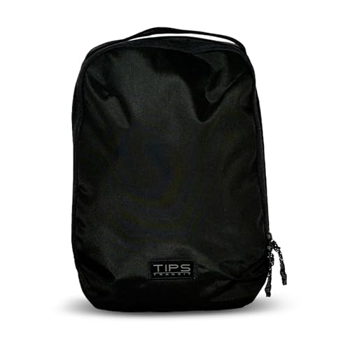 TIPS Transit Shoe Pod by Blue Tees Golf – Water Resistant, Ventilated and Padded Shoe Storage for Shoes up to Size 15, Durable Nylon with Padded Carry Handle and Ventilation Panel