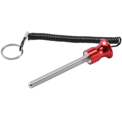 Gym Pin, Universal Aluminum Alloy Weight Stack Pin with Pull Rope for Fitness Equipment Pin Training - color: Red 10*125mm