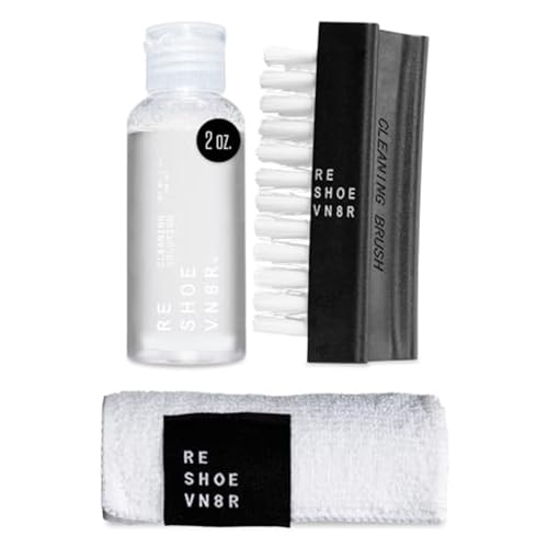 RESHOEVN8R Shoe Cleaner Kit - Sneakers, Mesh, Canvas, Suede, Knit, Leather | Cleaning kit solution for sneakers, mesh, canvas, suede, knit & leather shoes, compact set for on-the-go care