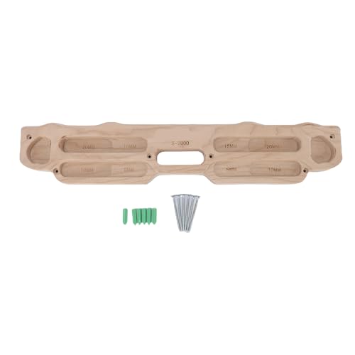 RiToEasysports Rock Climbing Hangboard, Wood Fingerboard for Strength Training, Finger Strength Builder for Bouldering, Pull Ups, Home Gym Climbers