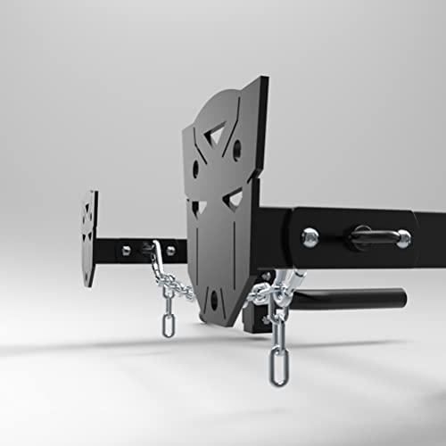 Wall-Mounted Pull-Up Bars/Climbing Frames, Steel Fitness Bar with 4 Rings and 4 Handles, Resistance Band Sandbag Suspension Equipment