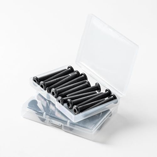 3/16-24 x 1-3/4" (30 Pack) Flat Head Hex Socket Cap Screws Bolts, Black Oxide 304 Stainless Steel 18-8, Hex Drive, Bright Finish, Fully Machine Thread - size: 3/16-24 x 1-3/4"