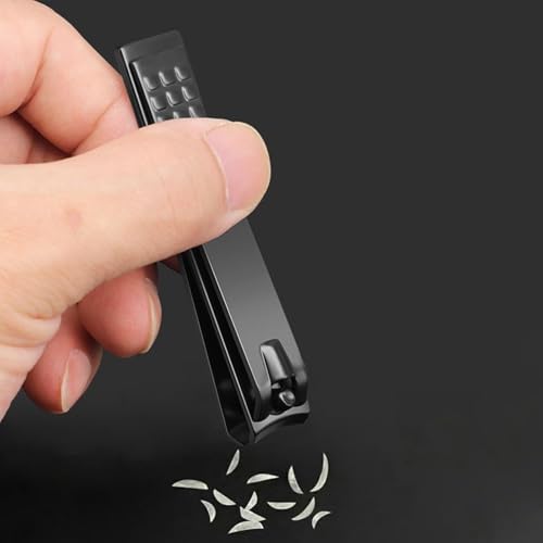 Ultra Sharp Sturdy Nail Clippers Set - 2-Pack Fingernail & Toenail Cutters, Professional Manicure & Pedicure Tool for Men & Women, Black