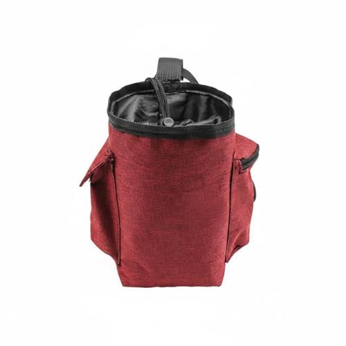 Climbing Chalk Pouch Convenient Chalk Bag with Drawstring Closure and Adjustable Belt for Suitable for Climbing Weightlifting Training - color: Wine
