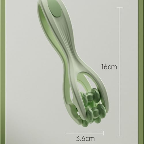 Finger Massager Roller Points Office Massager Double Roller PP Silicone Functional Relief Suitable for Gift Giving Outdoor Occasions, Green - color: Green