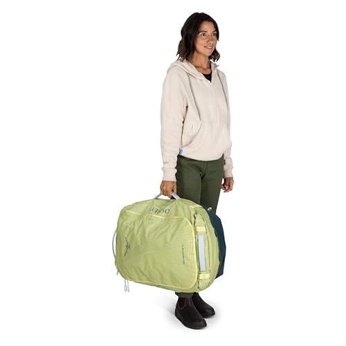 Osprey Transporter Lightweight Travel Duffel Bag - Extra Large Water Resistant Durable Gear Bag for Men and Women - color: Glow Dew-torrent Blue, style: 65l