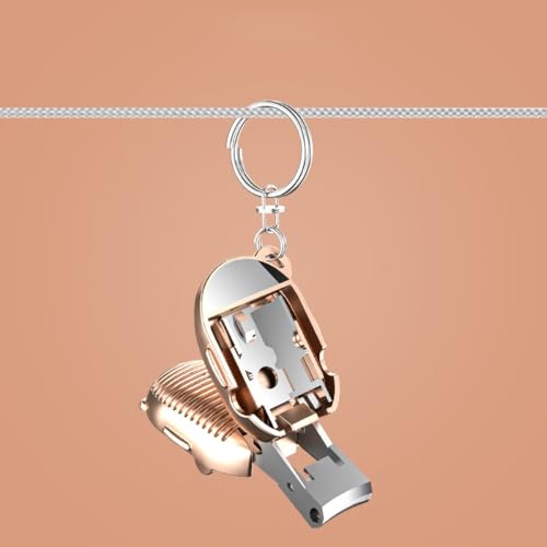 Stainless Steel Nail Clipper Keychain Suitcase Shape Nail Cutter Car Keyring Foldable Portable Repair Finger Tools - color: Silver