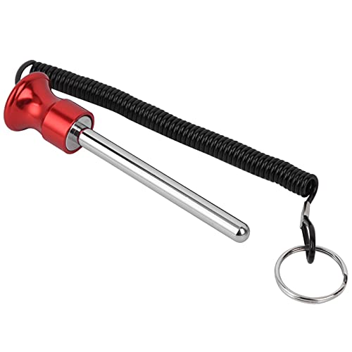Weight Stack Pin, Gym Pin Loading Pin Aluminium Alloy Head with Pull Rope for Strength Training - color: Red