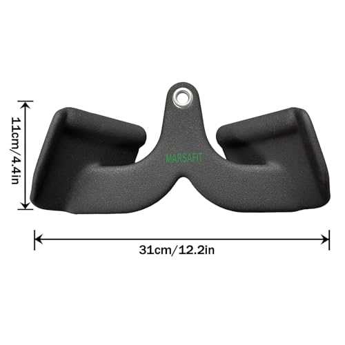 MARSAFIT Home Gym Fitness Rowing T-bar V-bar Pulley Cable Machine Attachment, Bicep Curl Tricep LAT pulldown Bar Back Strength Training Handle Grips LAT Pull Down Bar for Seat Row Workout - style: BTBAR 1902
