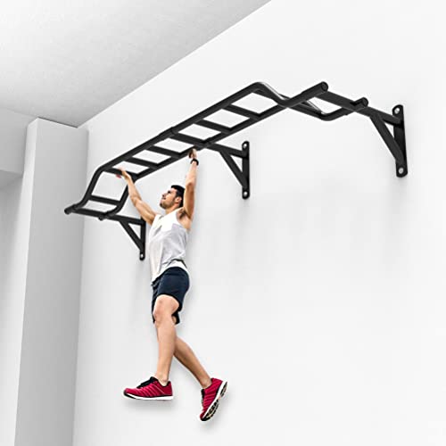 Wall Mounted Pull Up Bar, Heavy Duty Steel Climbing Frame/Parallel Bars/Horizontal Bars, Home Gym Strength Training Fitness bar, Load 300kg