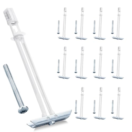 Heavy Duty Drywall Anchor Bolts with 1/4"-20 Fastener Suitable for TV Mounting Hollow Wall Anchor Bolt Screw Kit Supports Up to 270 lbs Each on 1/2 Inch Drywall Pack of 12 - size: 1/4"-20：Pack of 12
