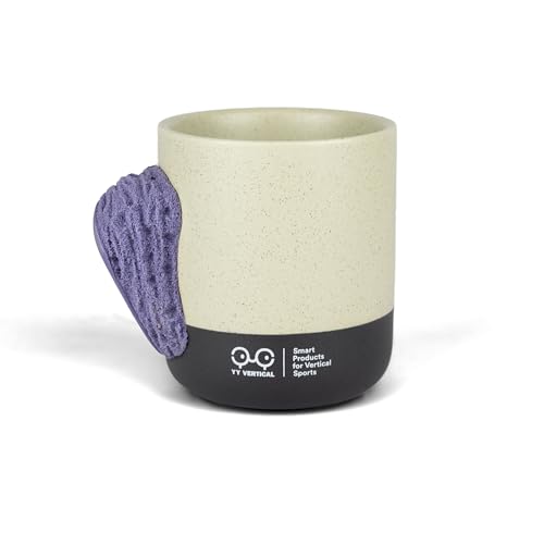 YY Vertical Climbing Mug Evo, Pinch Mug for Rock Climbers and Boulderers, Indoor Bouldering Grip Cup, Unique Gift, Purple - style: Outdoor vibes - Purple