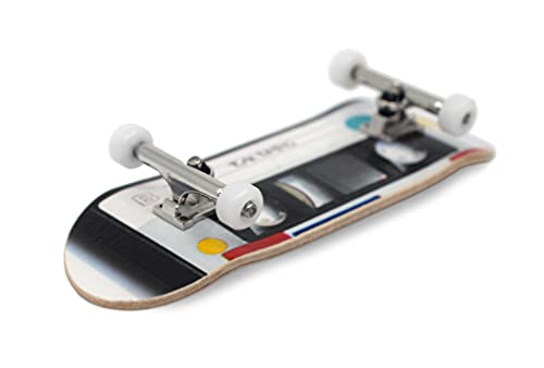 Teak Tuning 32mm Pro Fingerboard Heat Transfer Graphic Complete - Fully Assembled with Pro Level Parts - Pro Shaped Wood Deck (34x97mm), UltraSpin Wheels, Prodigy Trucks - Cassette Tape - color: Cassette Tape