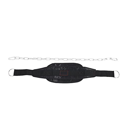 Dip Belt with Chain, Drop Weighted Pull Up Belt Heavy Duty Fitness Waistband Waist rt Gym Weightlifting Strap Equipment for Men Women
