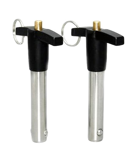 1Pc Stainless Steel T - Handle Lock Pins, 1/4"~1/2" Pin Dia. 2"~4" Usage Length Push-Button Quick Release Pin Safety Pin Handle Stop Pin with Lanyard Cable (Pin Dia(MM):6.35, Usage Length(MM):40) - size: Usage Length(MM):40