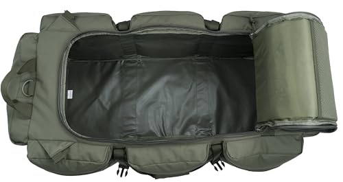 100L Large Military Duffle Bag Deployment Duffel Bag Sports Equipment Travel Luggage Bag with Detachable Backpack Straps… - color: Tan+Black