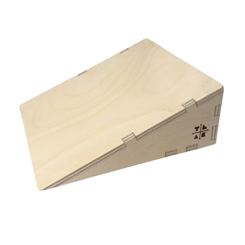 Teak Tuning x Session Wooden Fingerboard Ramp Kicker - 6 x 5.75 x 1.25 inches, Fingerboard Obstacle with Smooth Surface, Handmade in Rochester NY