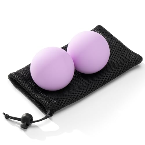SUBCULTUREPICK Massage Lacrosse Balls for Myofascial Release,Yoga Deep Tissue Massage,Trigger Point Therapy and Foot Plantar Fasciitis,Muscle Soreness Massager Ball (2 Packs) (Light Purple) - color: Light Purple