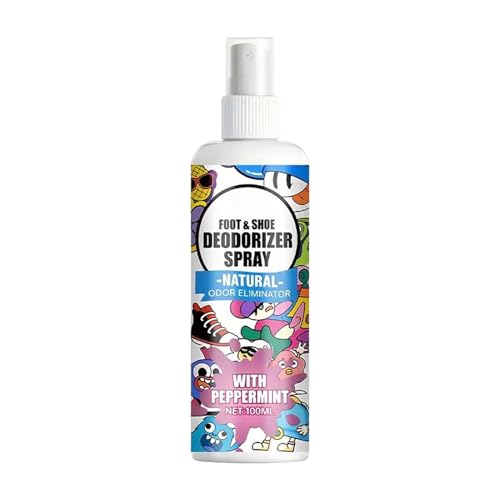 Shoe Spray Deodorizer 100ml Smell Eliminator Spray for Footwear | Footwear Odor Removal Mist for Travel Hiking Home Tennis Leather Fabric Canvas Sneaker