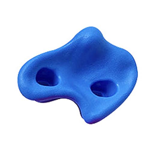 Keenso Rock Climbing Holds, PE Rock Wall Hold Set 12PCS with Screws and Wrench, Ergonomic Grip, 80kg Capacity, 12.5 X 10cm, for Indoor Outdoor Kids Adults Training - color: Blue