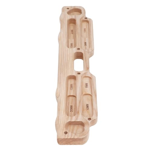CHICIRIS Hangboard Training Board, Wooden Rock Climbing Training Equipment for Finger Strength and Grip, with Anti Slip Texture for Beginners and Advanced Climbers