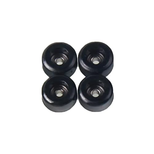 Fingerboard Wheels 10Set Professional PU+Metal Urethane CNC Bearing Wheel for Wooden Fingerboard Wheels(-BK) - color: -Bk