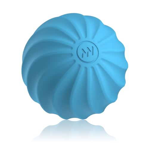 2.5" Mini Massage Ball, 10 Speeds Vibrating Massage Roller Ball for Palm, Hand, Foot, Leg, Neck, Back, Trigger Point Muscle Therapy Ball for Myofascial Release, Plantar Fasciitis Relief (Blue) - color: Blue